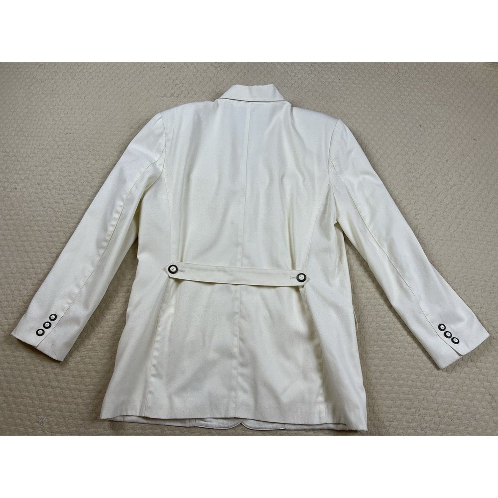 OBR Jacket Four Pocket Safari Classic Minimalist Blazer | Cream | Size Medium - Picture 7 of 10